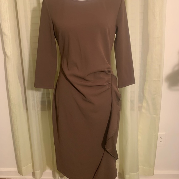 Miusol Dresses & Skirts - Chic  Brown Dress with ruffle